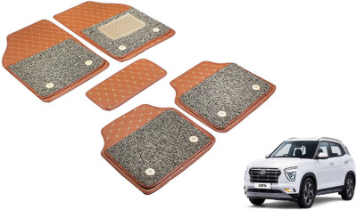 Auto Hub Leatherite 7D Mat For  Hyundai Creta(Brown)