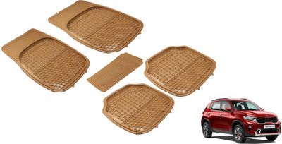 Auto Hub Rubber Standard Mat For  Kia Sonet(Beige)