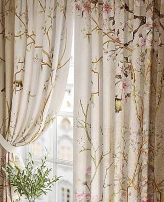 S21 154 cm (5 ft) Polyester Room Darkening Window Curtain (Pack Of 2)(Floral, Multicolor)