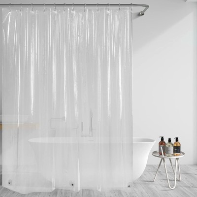 Home Ark 212 cm (7 ft) PVC Transparent Door Curtain Single Curtain(Solid, Transparent)