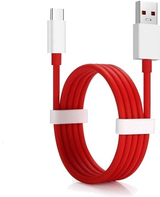 SANNO WORLD USB Type C Cable 1 m Dash Cable/Warp Type C Charging Charger Cable Data Sync Fast Charging Cable(Compatible with OnePlus 8,8 PRO,7,7T,6T,6,5,5T, 3T, 3, Red, One Cable)