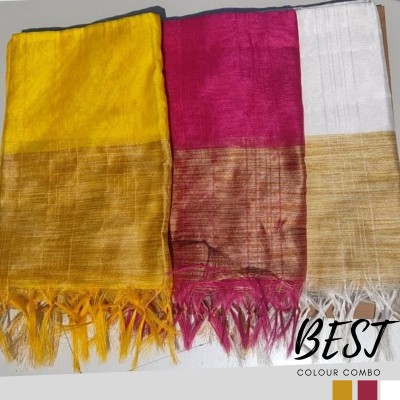 VARYAA Cotton Silk Woven Women Dupatta