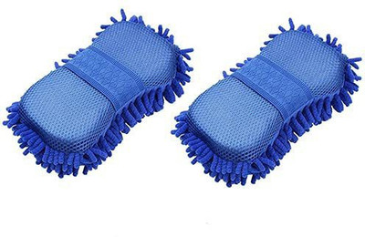 AUTOCOSMIC Car Wash Sponge and Dry Cleaning Sponge Pack of 2 Regular Sponge (Pack of 2) Wet and Dry Duster