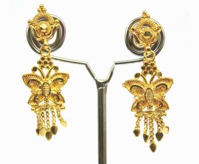 S L GOLD S L GOLD 1 Gram Micro Plated Butterfly Design Earring Copper Earring Set