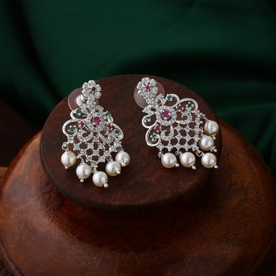 Estele Earrings Pearl Brass Drops & Danglers