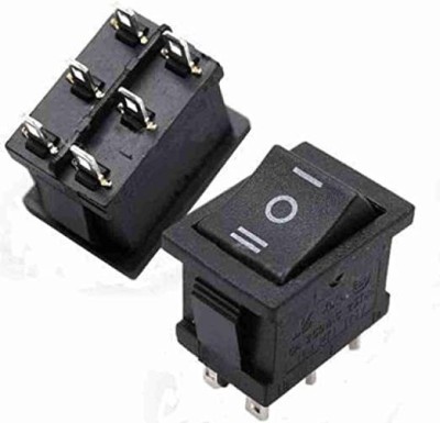 TheothersAND 2Pcs Rocker Boat Switch 6Pin DPDT 3 Position Educational Electronic Hobby Kit
