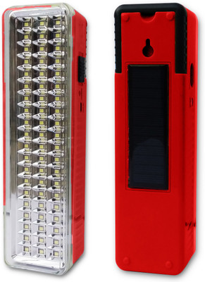 iDOLESHOP 2 IN 1 High-Bright 60 Led with Solar Android Charging Support Rechargeable LED 7 hrs Lantern Emergency Light(Red)
