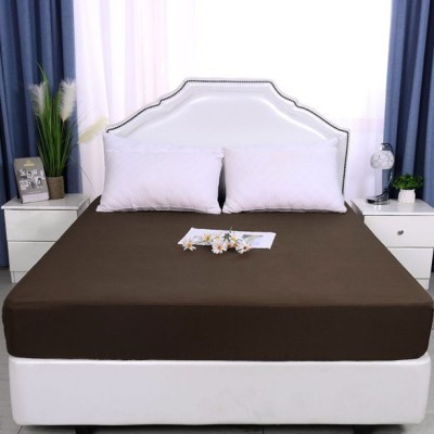 Luxurious Life Fitted Single Size Stretchable, Waterproof Mattress Cover(Brown)