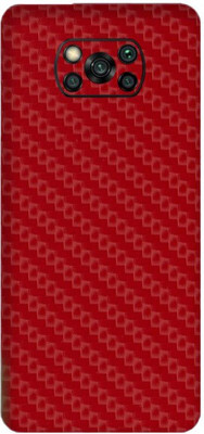 Orgic India Poco X3 Pro Mobile Skin(Carbon Red)