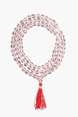 Senroar Natural Sphatik mala | 108+1 Beads | 7.00mm Quartz Crystal Necklace