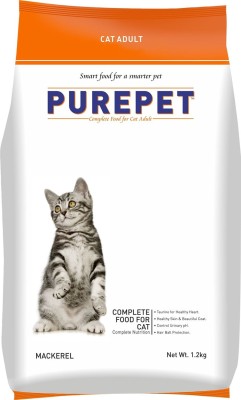 purepet Adult Mackeral 1.2 kg Dry Adult Cat Food
