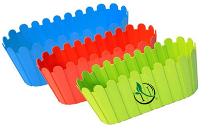 Naturally Green Fence Window Planter 14.5'' Po4 Plant Container Set(Pack of 4, Plastic)