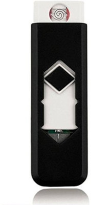 Zohlo Rechargeable USB Smart Electronic Lighter Easy to carry pocket size lighter Flameless Rechargeable Electronic Windproof Eco Friendly Unique USB Lighter Cigarette Lighter(Black)
