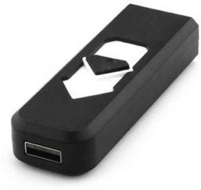 ANY KART Flameless Rechargeable Electronic Windproof Eco Friendly Lighter New Arrival USB Charging lighter Eco Friendly USB smart electronic lighter Cigarette Lighter(Black)