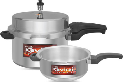 Kaviraj Twin Pack 7.5 L Outer Lid Pressure Cooker(Aluminium)
