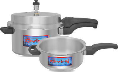 Kaviraj Twin Pack 5 L Outer Lid Pressure Cooker(Aluminium)