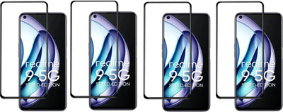 ISAAK Edge To Edge Tempered Glass for Realme 9 5G Speed Edition Edge to Edge, Full Glue, 11D Tempered Glass(Pack of 4)
