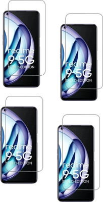 ISAAK Tempered Glass Guard for Realme 9 5G Speed Edition(Pack of 4)