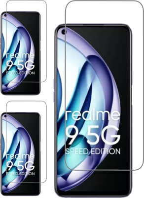 ISAAK Tempered Glass Guard for Realme 9 5G Speed Edition(Pack of 3)