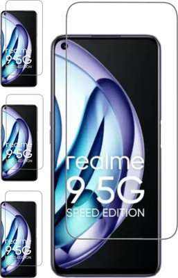 ISAAK Tempered Glass Guard for Realme 9 5G Speed Edition(Pack of 4)