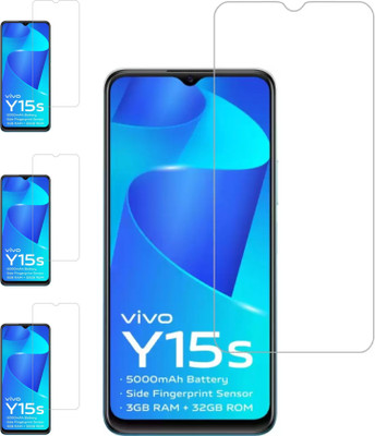 ISAAK Tempered Glass Guard for Vivo Y15s(Pack of 4)