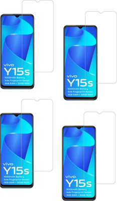 ISAAK Tempered Glass Guard for Vivo Y15s(Pack of 4)