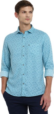 TURTLE Men Printed Casual Light Blue Shirt