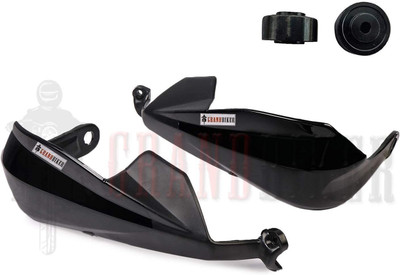 Grandbiker Black Hand Palm Protector Wind Deflector Lever Protector for Apache 1604v BS6 Handlebar Hand Guard(TVS)