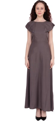 Shyammc Women Maxi Grey Dress