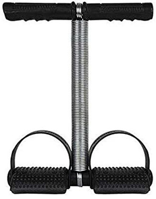 Best-Quality-Hub Single Spring Tummy Trimmer-Multipurpose Fitness Equipment for Men and Women Ab Exerciser(Black)