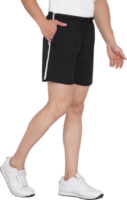 DRAAZ IMPEX Self Design Men Black Running Shorts