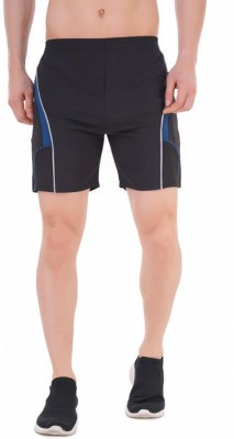 Oysters Striped Men Black Sports Shorts