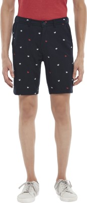 Byford by Pantaloons Printed Men Dark Blue Sports Shorts