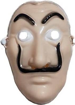 salvusappsolutions Plastic Scary Money Heist Face Mask/Costume Mask For Kids, Men & Women Decorative Showpiece  -  20.32 cm