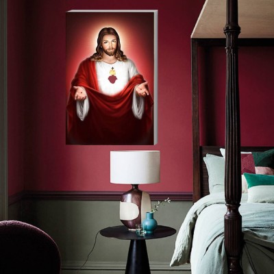 komstec 45.72 cm Jesus Christ God Christian Cross Divine Self Adhesive Sticker(Pack of 1)