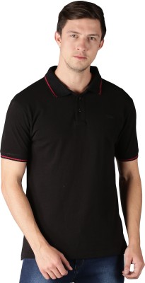 Y.O.U - Youth Original Unique Solid Men Polo Neck Black T-Shirt