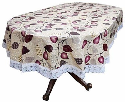 ZITIN Floral, Printed 6 Seater Table Cover(Brown, PVC)