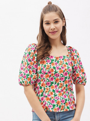 HARPA Casual Printed Women Multicolor Top