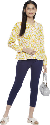 Honey By Pantaloons Casual Printed Women Yellow Top