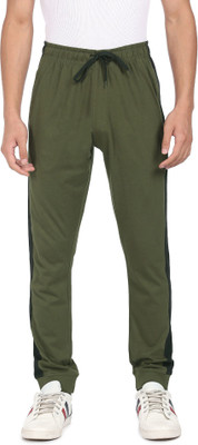 Arrow Sport Printed Men Dark Green Track Pants