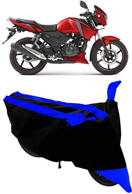 Britt Waterproof Two Wheeler Cover for TVS(Apache 150, Blue, Black)