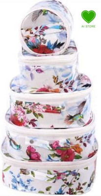 M I STORE WHITE FABRIC 5 KIT VANITY BOX Vanity Box(White)
