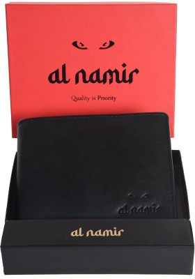 Al Namir Men Black Genuine Leather Wallet(7 Card Slots)