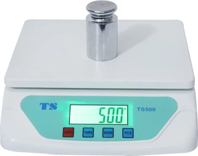 NIBBIN Premium 30kg weight machine with Adapter Weighing Scale (White) Compact Scale With Backlight TS-500v 30 kg with Adaptor Digital Multi-Purpose Kitchen Shop Store Weighing Scale (White) Weighing Scale(White, Light Blue)