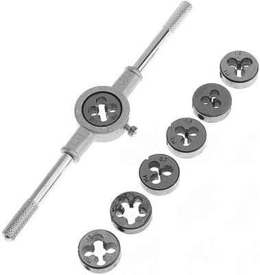 uptodateprouducts 8pcs/lot Tap Wrench Die Set Twist Suit support Inside Chip Removal for Hand / Machine Use Single Sided Speciality(Pack of 1)
