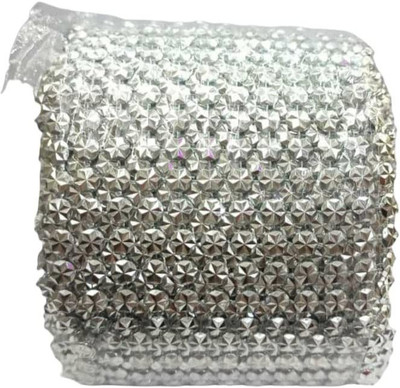 Zilzon Ribbon Trim Lace Borders 12 Line Star Silver Lace Pack of 1 Meter