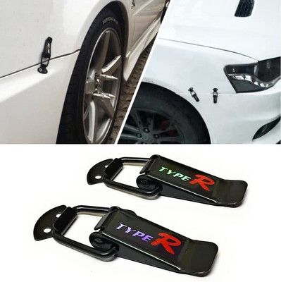 AutoBizarre Car Bumper Hook Lock Type R Bumper Clips Compatible with All Cars (Set of 2) Bumper Cap(Pack of 2)