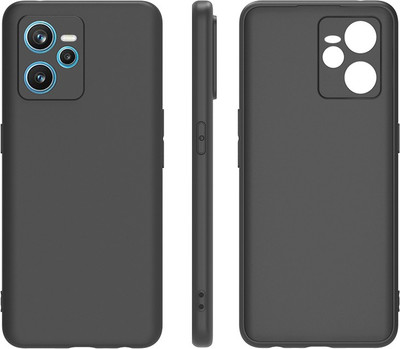CaseWEB Back Cover for Realme C35(Black, Matte Finish, Silicon, Pack of: 1)