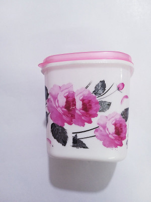 NISHTHA CREATION Plastic Pickle Jar  - 500 ml(Pack of 5, White, Pink)