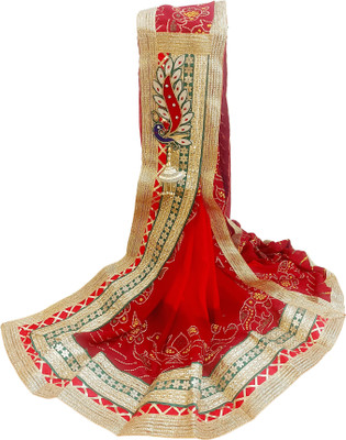 Avilhara Poly Georgette Embroidered Women Dupatta